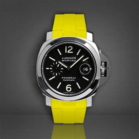 panerai yellow strap|panerai replacement strap.